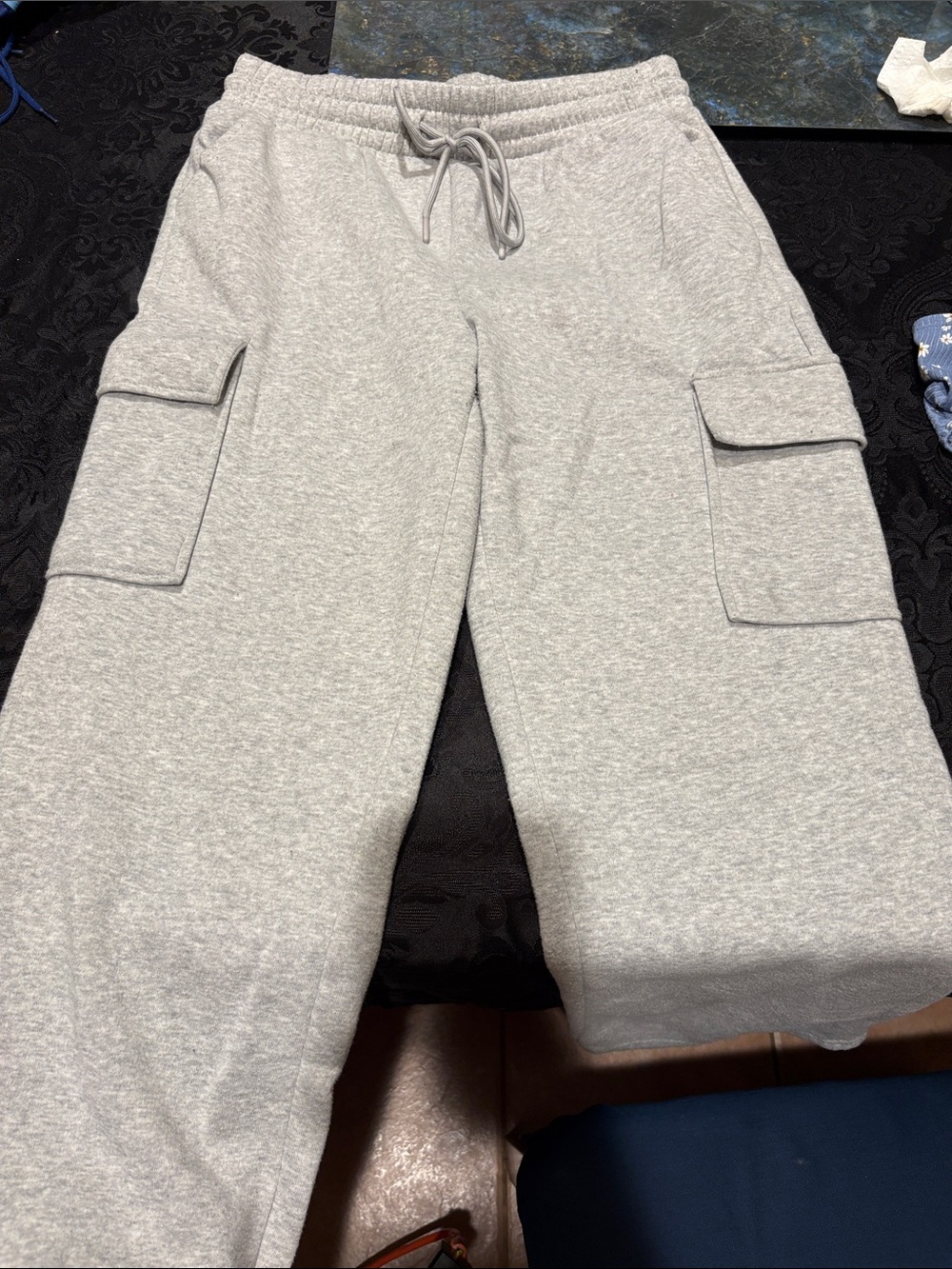 Light Gray Cargo Sweatpants